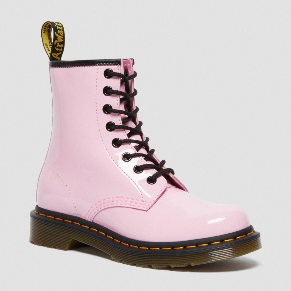 Dr. Martens Glossy Pink Combat Boots